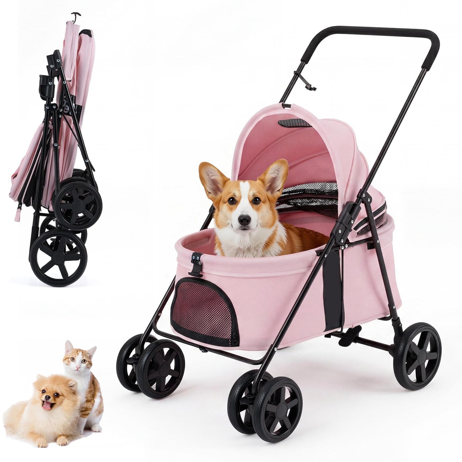Pet Travel Buggy for Small Medium Dogs Cats