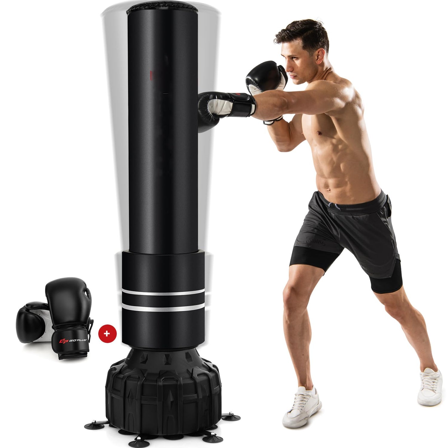 GYMAX 71" Heavy Duty Freestanding Punch Bag