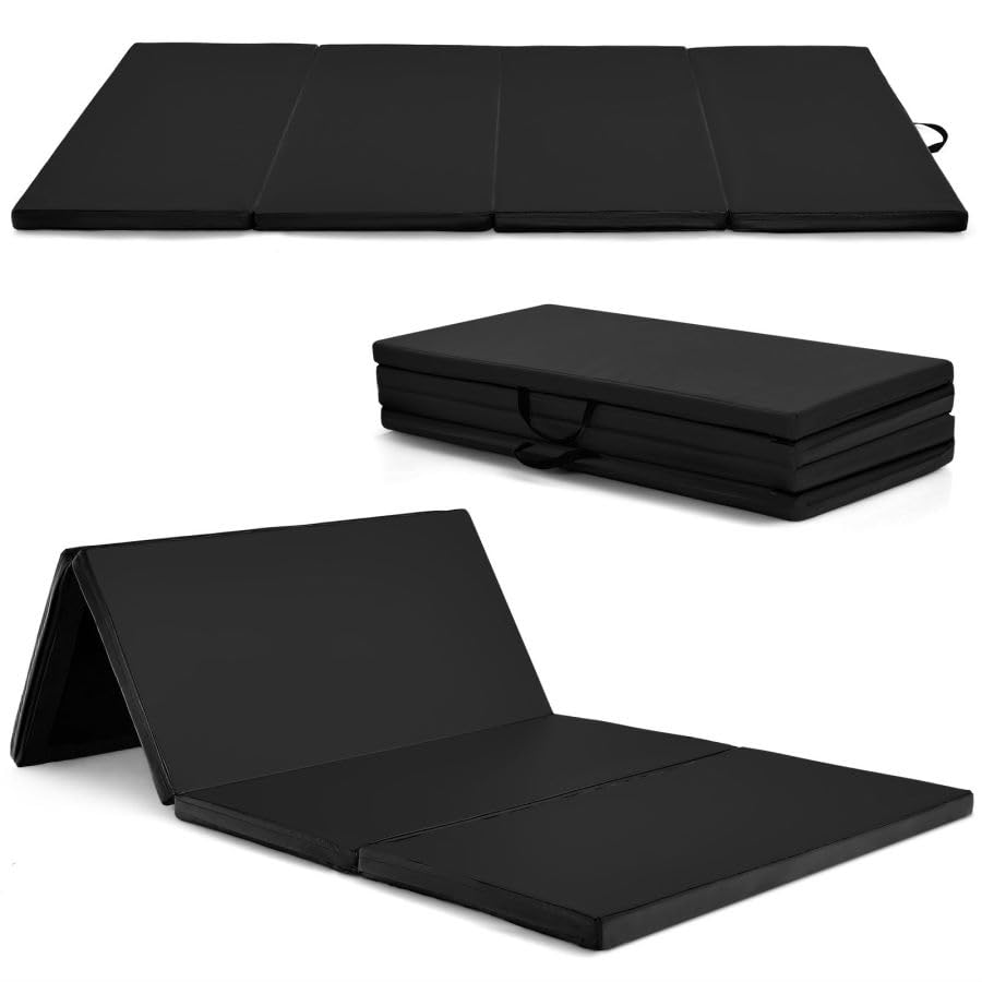 GYMAX Foldable Gymnastics Mat（8FT x 4FT）