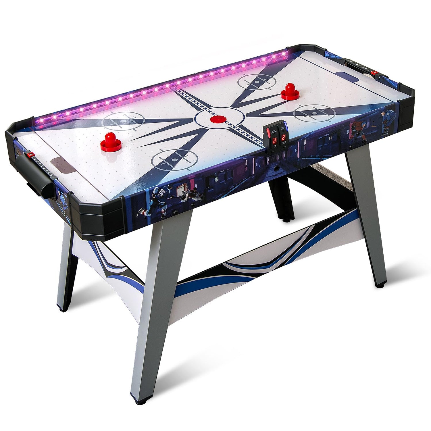 Air Hockey Game Table with 2 Pushers and Pucks mfor Game Room