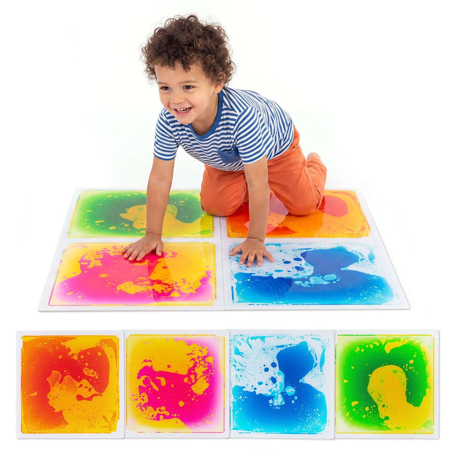 30 x 30 CM Square Liquid Puzzle Pads Lava Brick Dance Step Mats