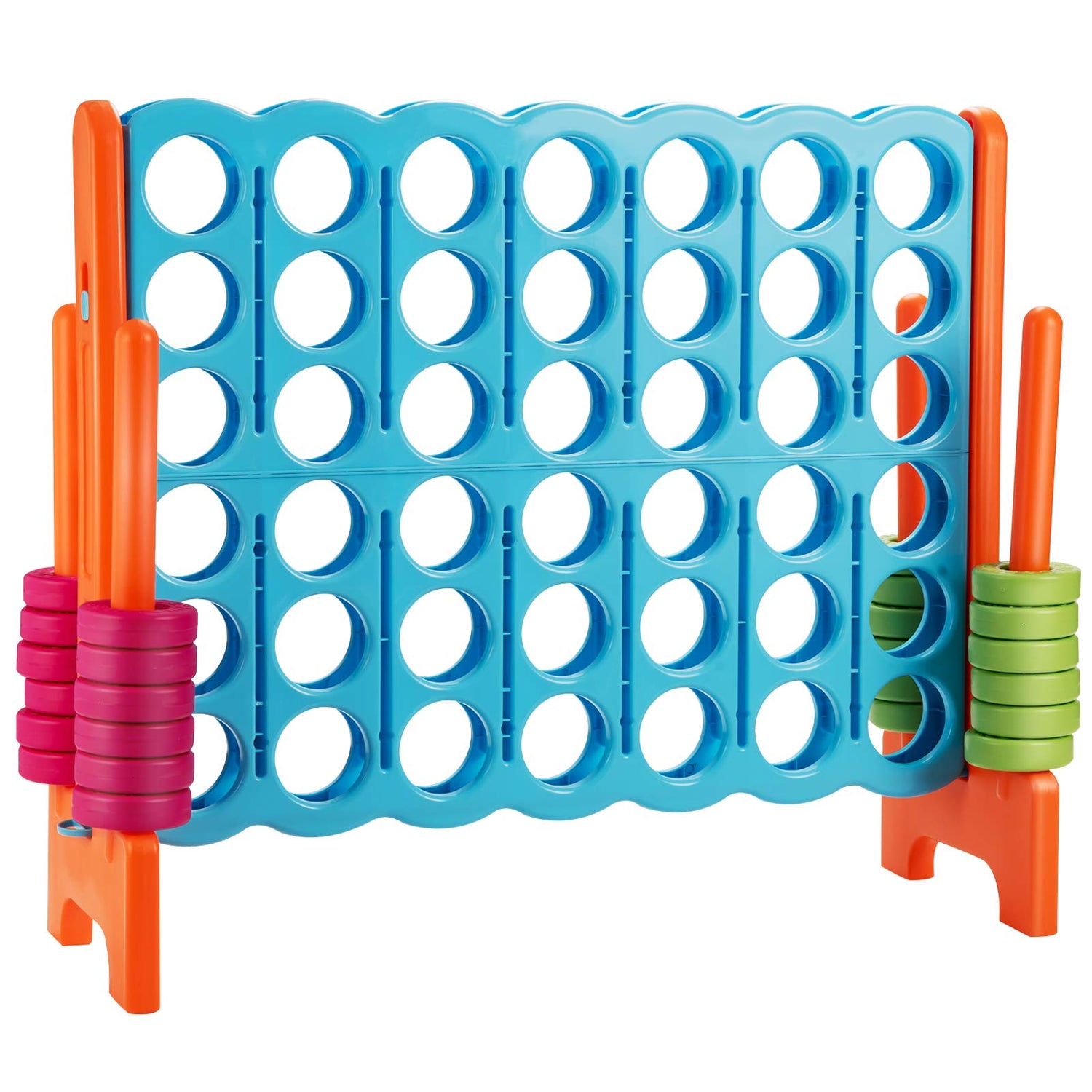 Giant 4 in A Row Game Set with 42 Jumbo Rings and Sliders
