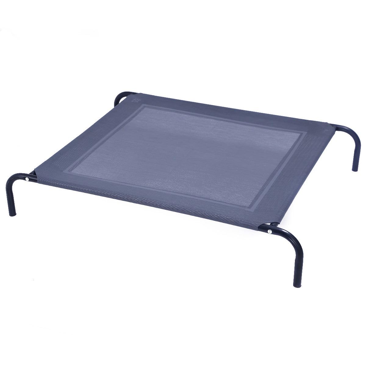 GYMAX Metal Frame Raised Dog Bed with Anti-Slip Foot Pads