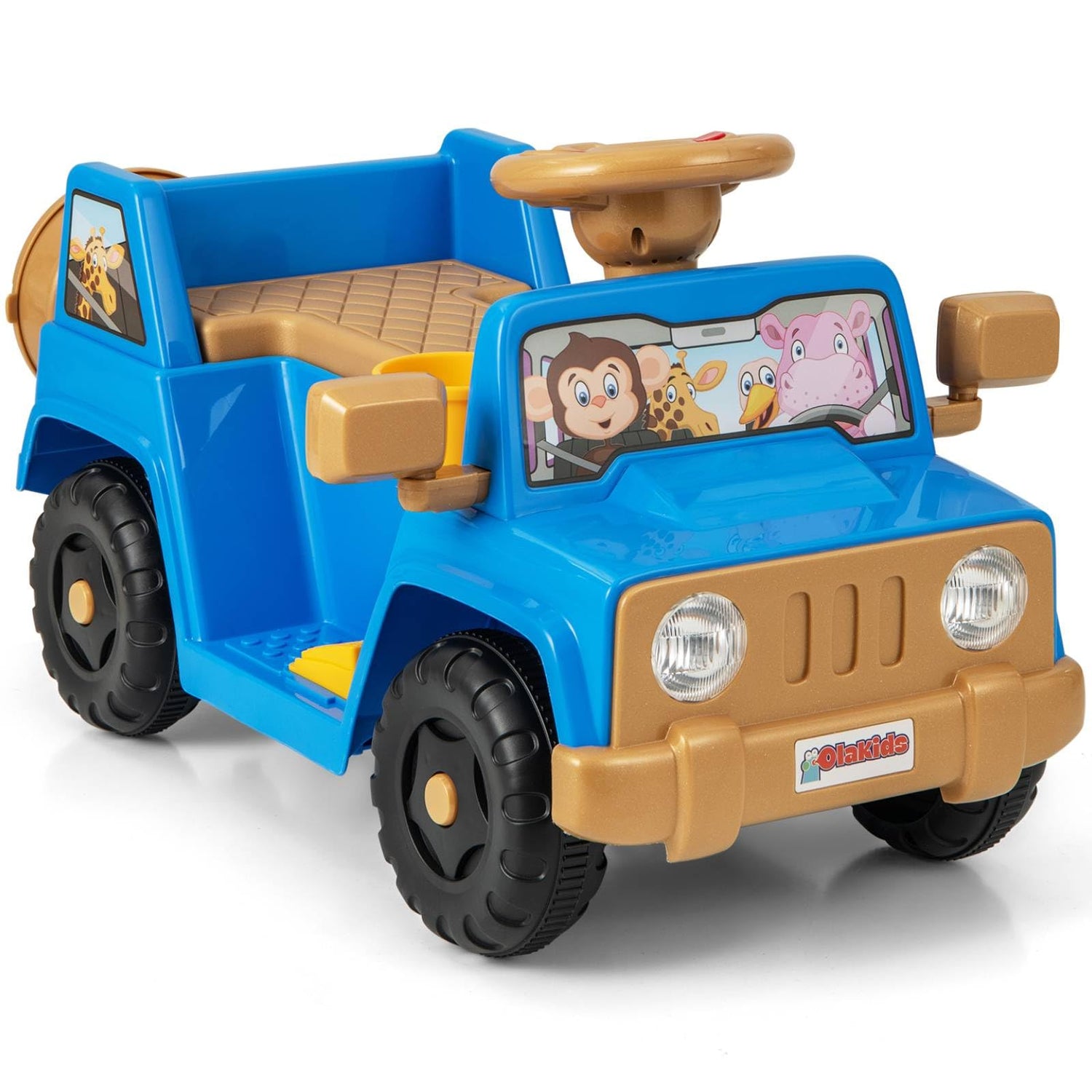 GYMAX Kids Ride on Car, 6V Battery Powered Toy Car with Sound Effects