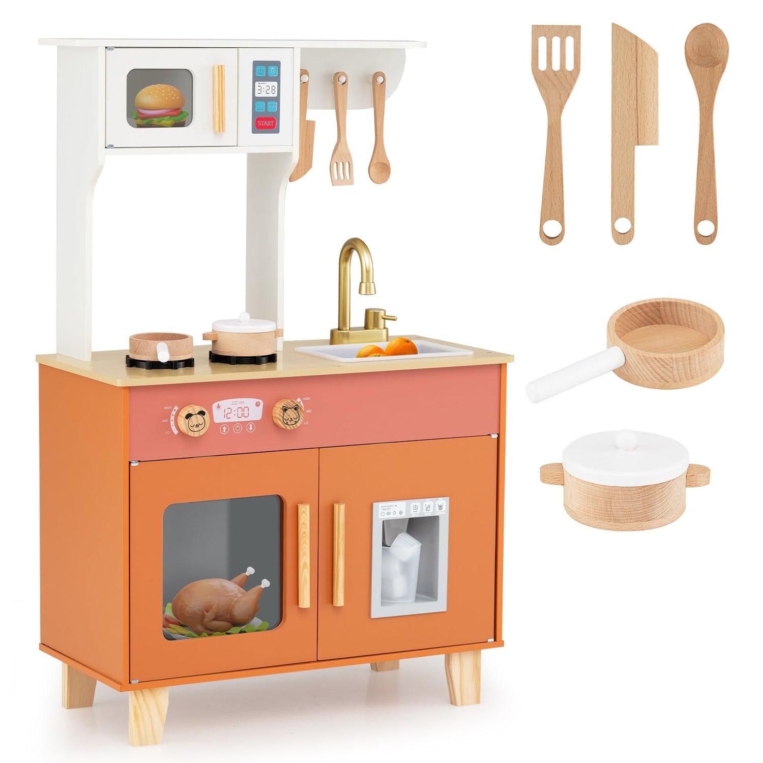 Children Cooking Toy Chef Role Playset for Boys Girls Ages 3-6