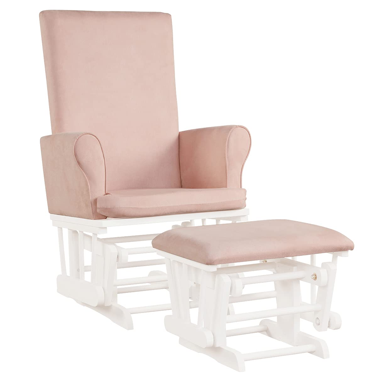 GYMAX Nursing Rocking Chair and Footstool