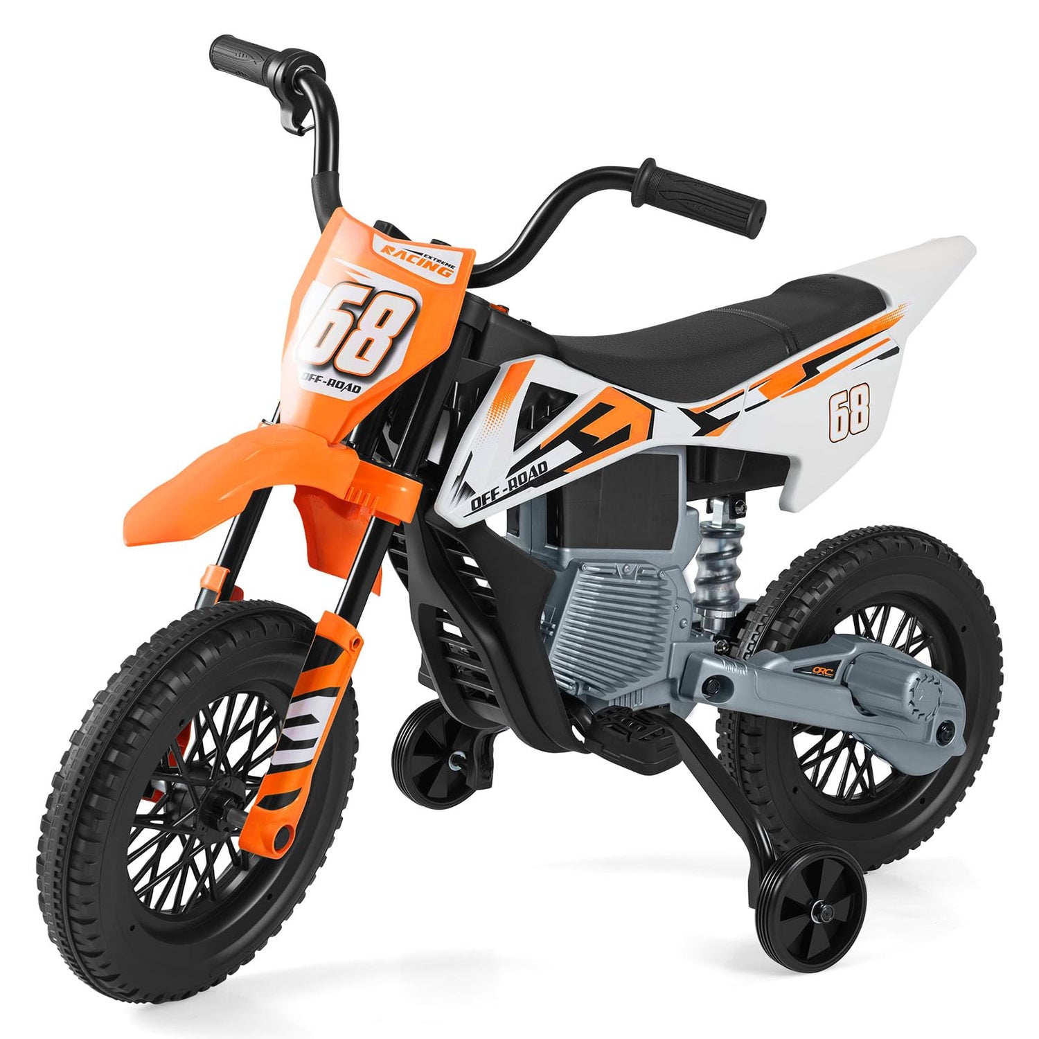 Kids Ride on Motorcycle, 12V Electric Ride On Bike with Training Wheels