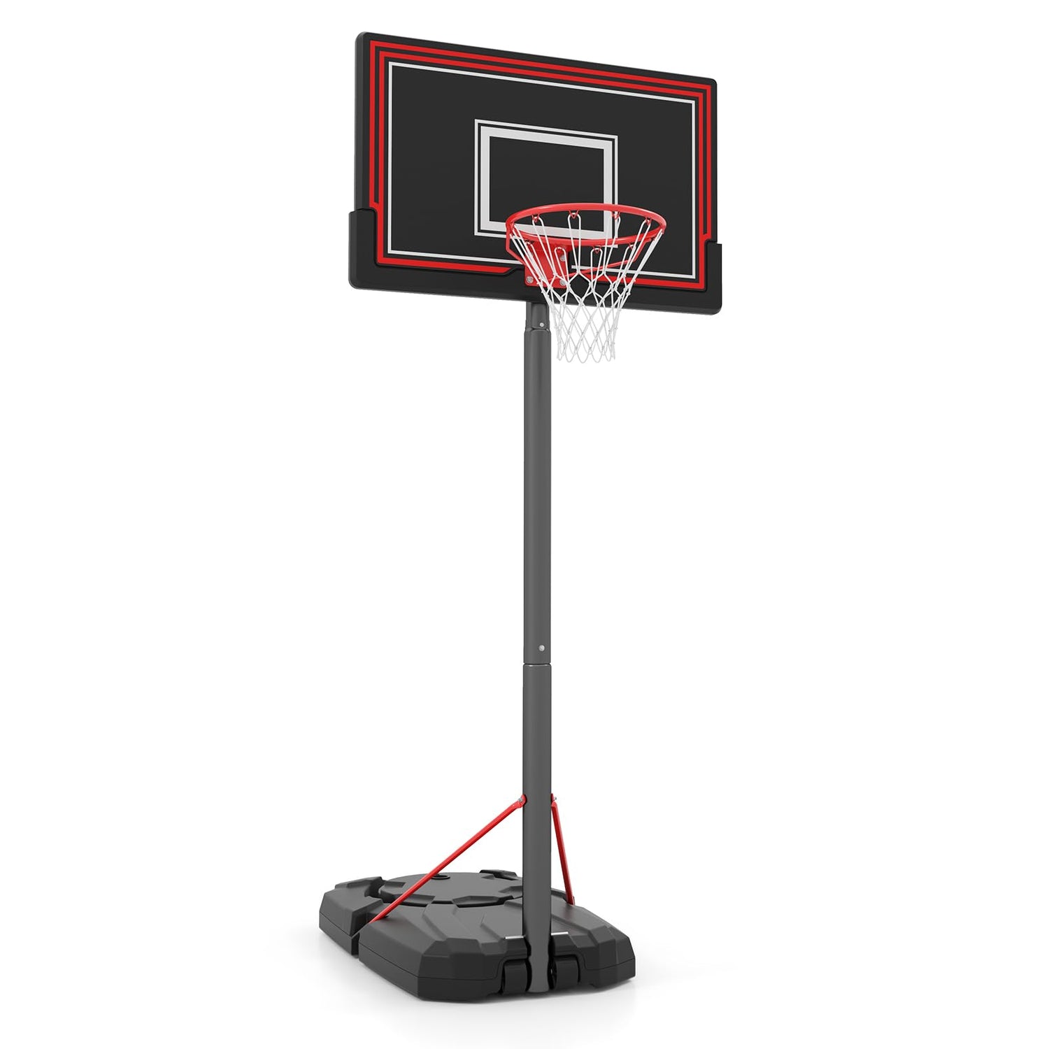 GYMAX 7.5-10FT Height Adjustable Basketball Hoop Outdoor