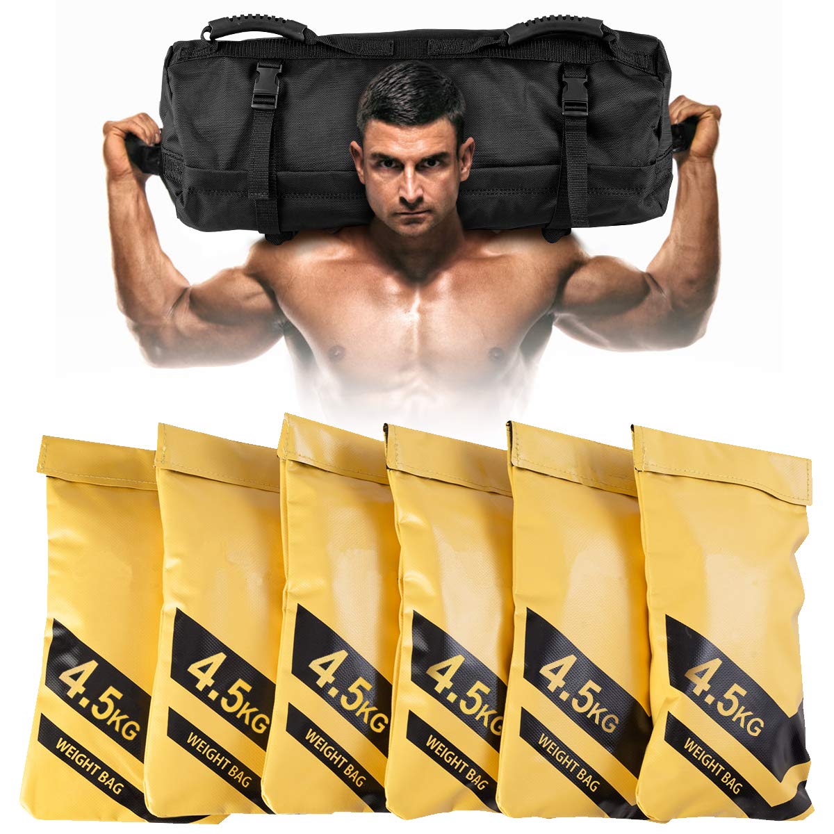 27kg Training Sandbag, Heavy Duty Adjustable Power Bag