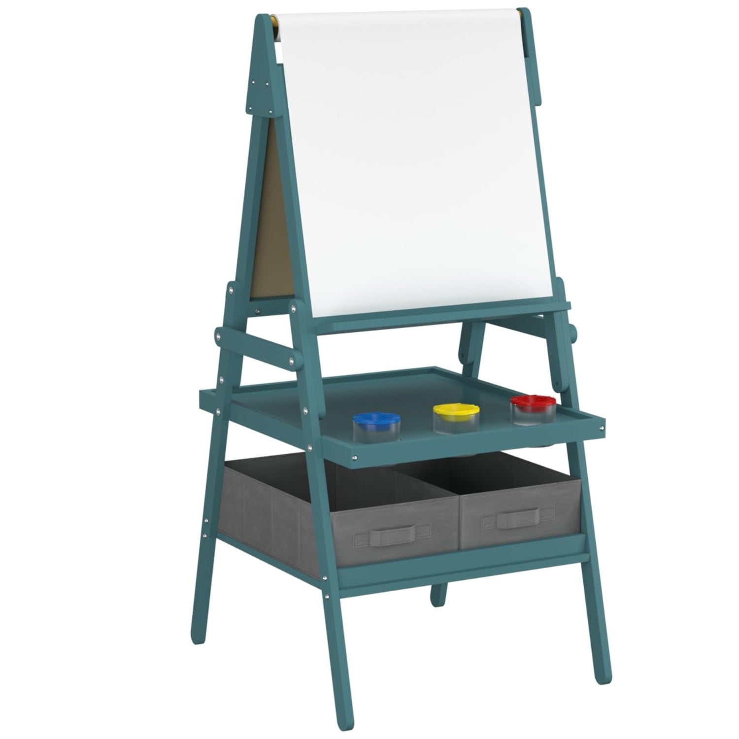GYMAX Wooden Kids Easel, Double Sided Painting Easel