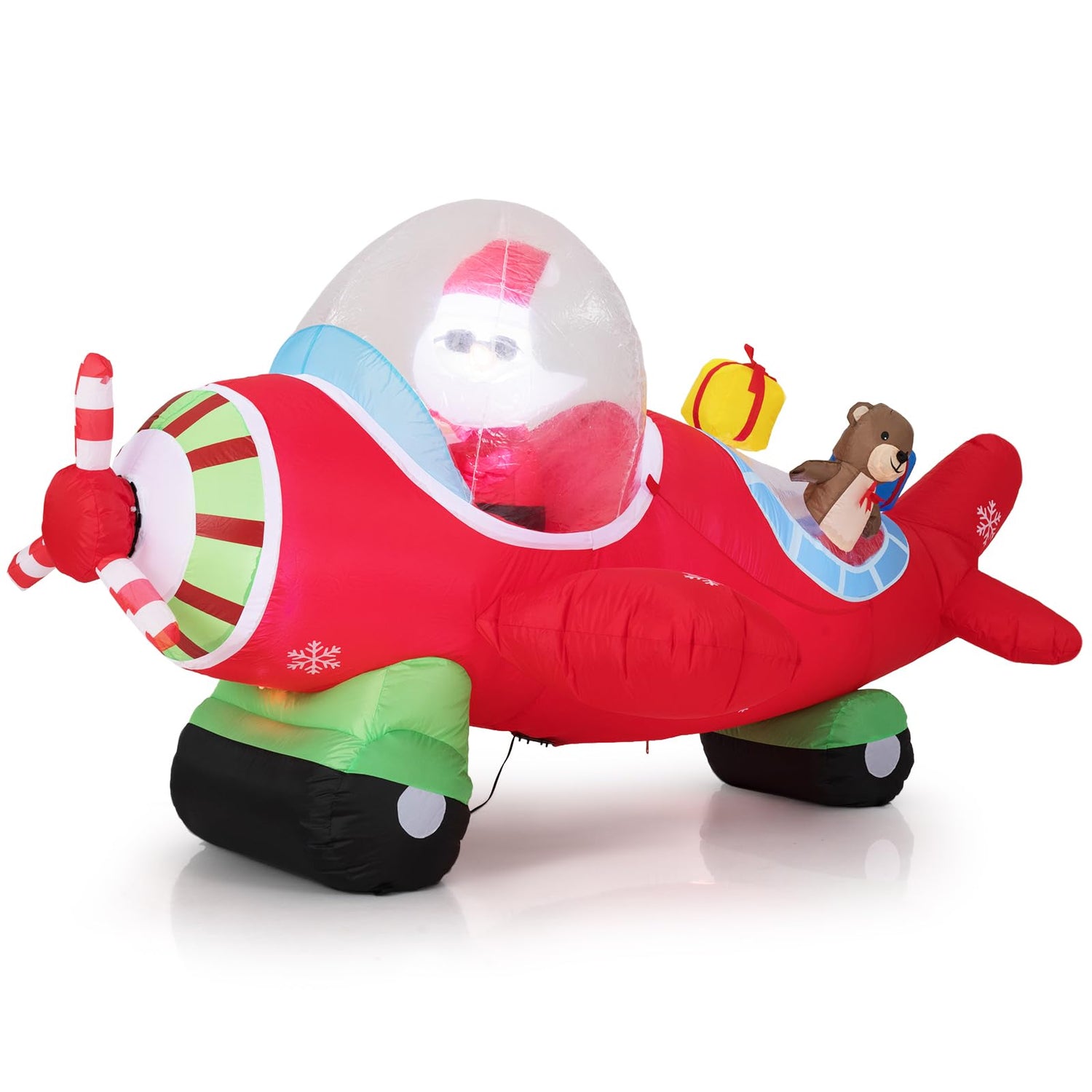 7.2 Feet Animated Inflatable Santa on Plane