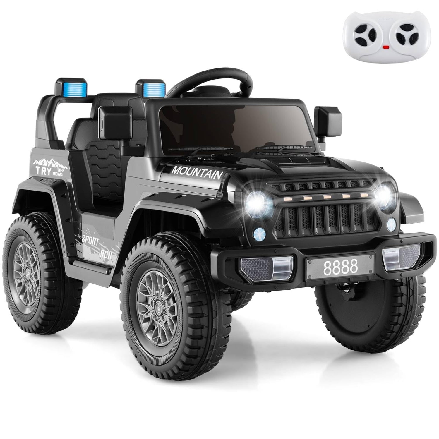 GYMAX 12V Kids Ride on Car, Children Electric Off Road Truck with Remote Control