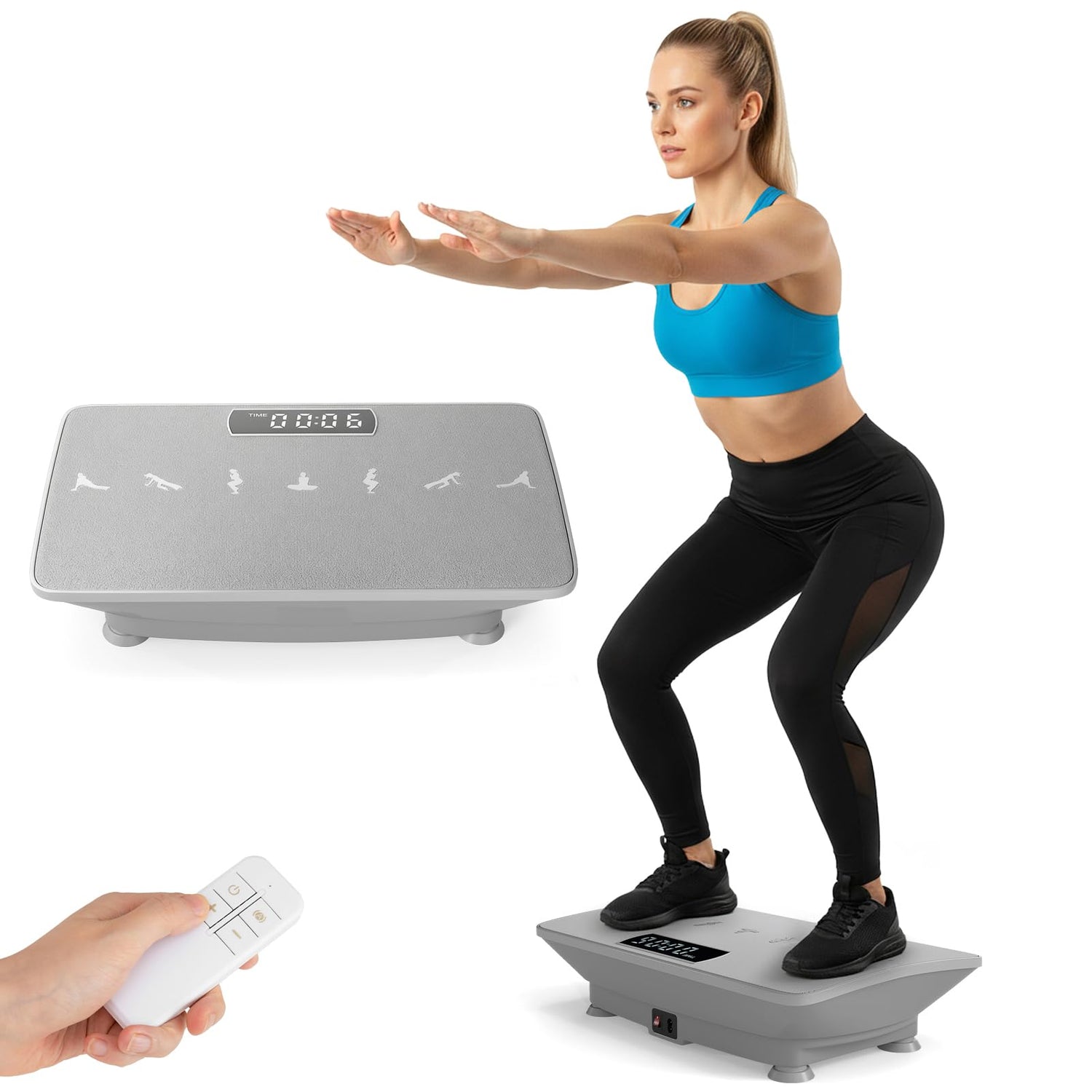 Vibration Plate Exercise Machine | Remote Control, Adjustable Intensities