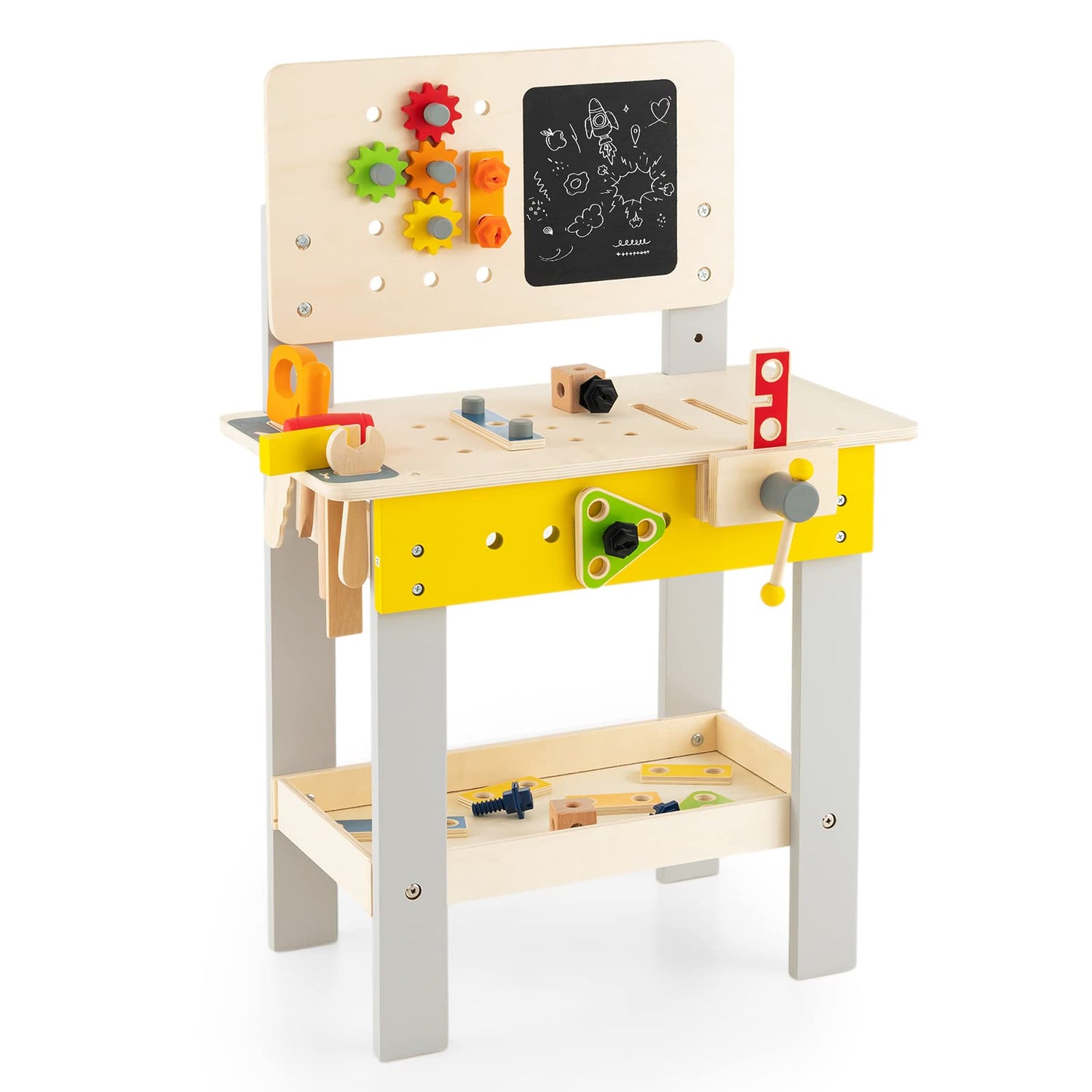 GYMAX Wooden Kids Workbench