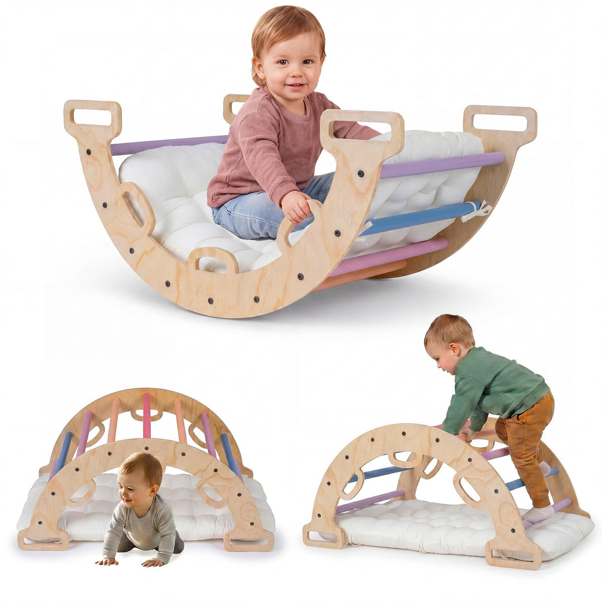 Wooden Rocking Climbing Arch