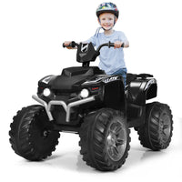 GYMAX Kids Electric Quad Bike, Children Ride On ATV with Bluetooth, Lights, Music, Horn, High/Low Speeds