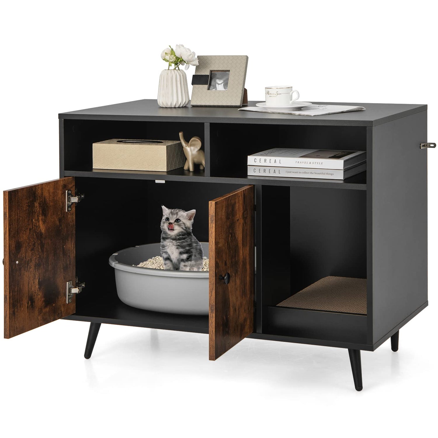 GYMAX Cat Litter Box Enclosure