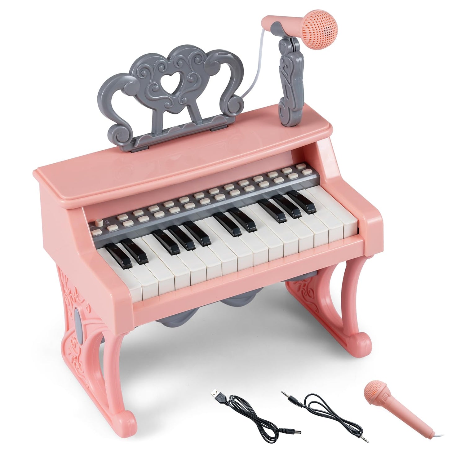 Mini Electric Toddler Keyboard with Microphone (Short Stand without Stool)