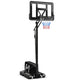 GYMAX 12FT Portable Basketball Set with 44" Backboard, Wheels