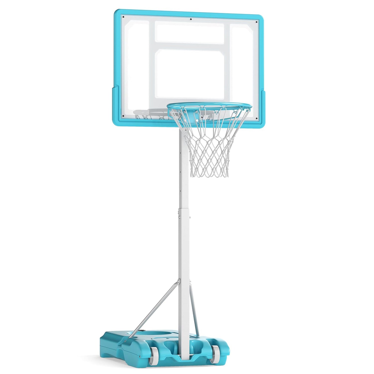 Adjustable Basketball Hoop and Stand, 1.43-1.71m Basketball Goal with 83 cm Shatterproof Backboard