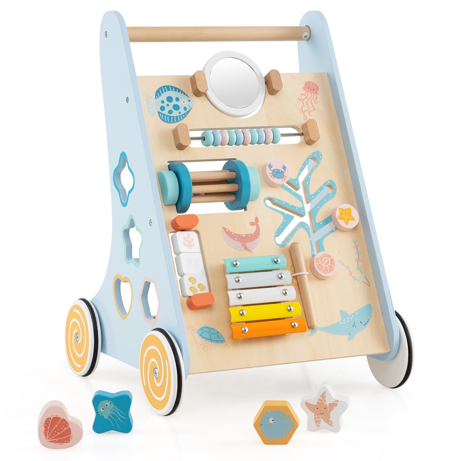 Push and Pull Learning Activity Center with Wheels