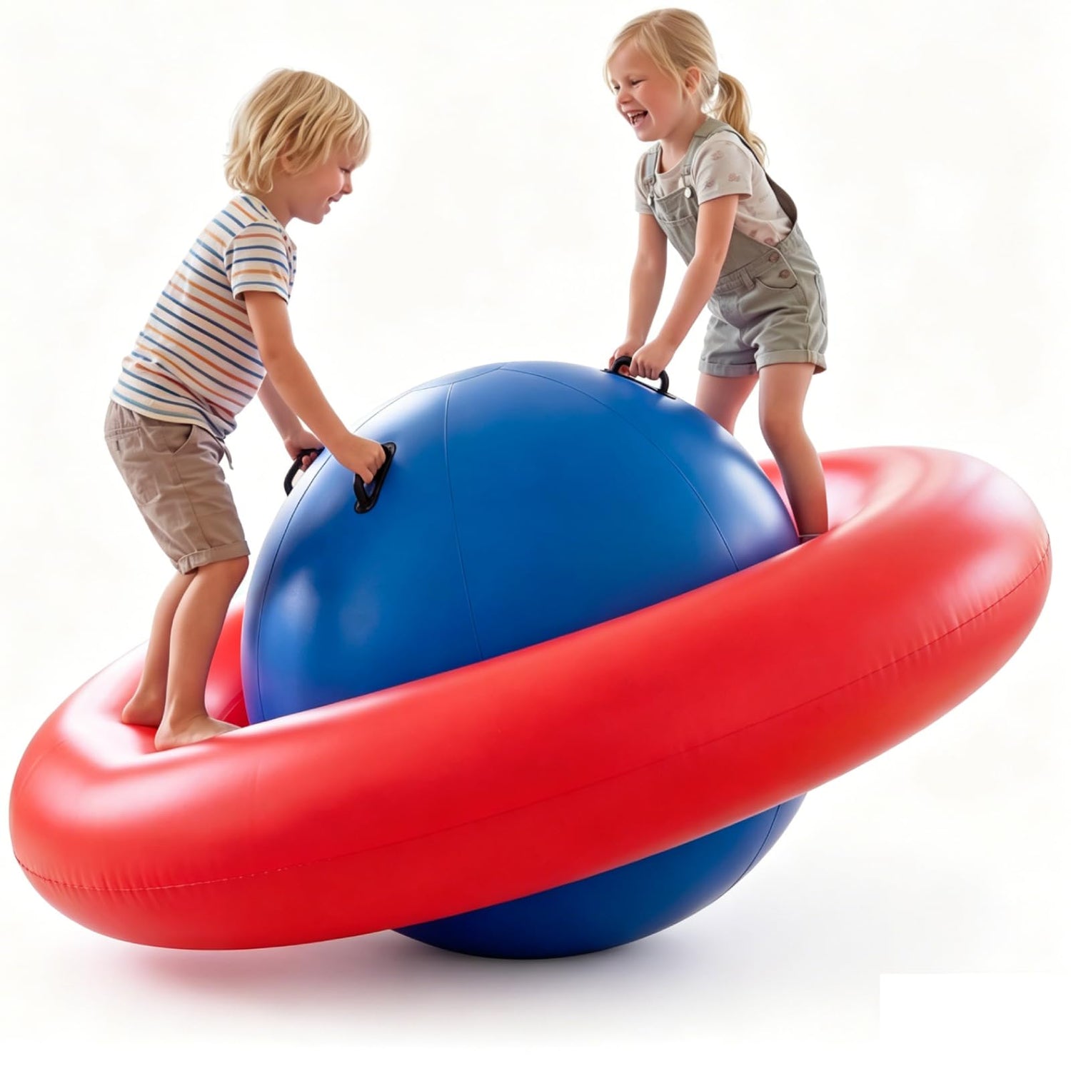 88'' Inflatable Dome Climbing Rocker, Kids Teeter Totter Seesaw