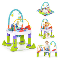 GYMAX Baby Activity Centre, Folding 4-in-1 Toddler Convertible Play Center with Baby Walker