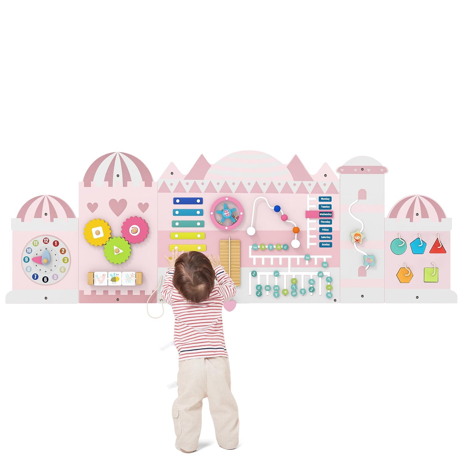 Activity Wall Busy Board Panels 11 in 1 Wooden Sensory Wall Toy
