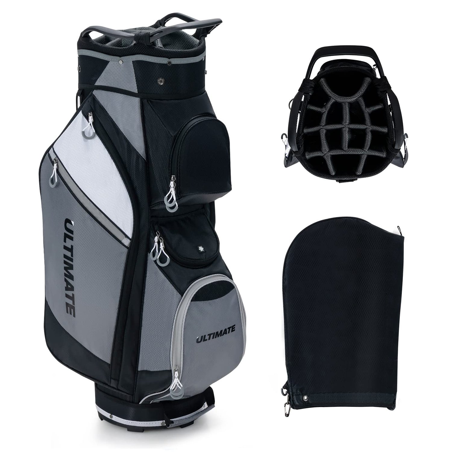 Golf Cart Bag, Golf Trolley Bag with 14 Way Dividers, Cooler Bag, Shoulder Strap