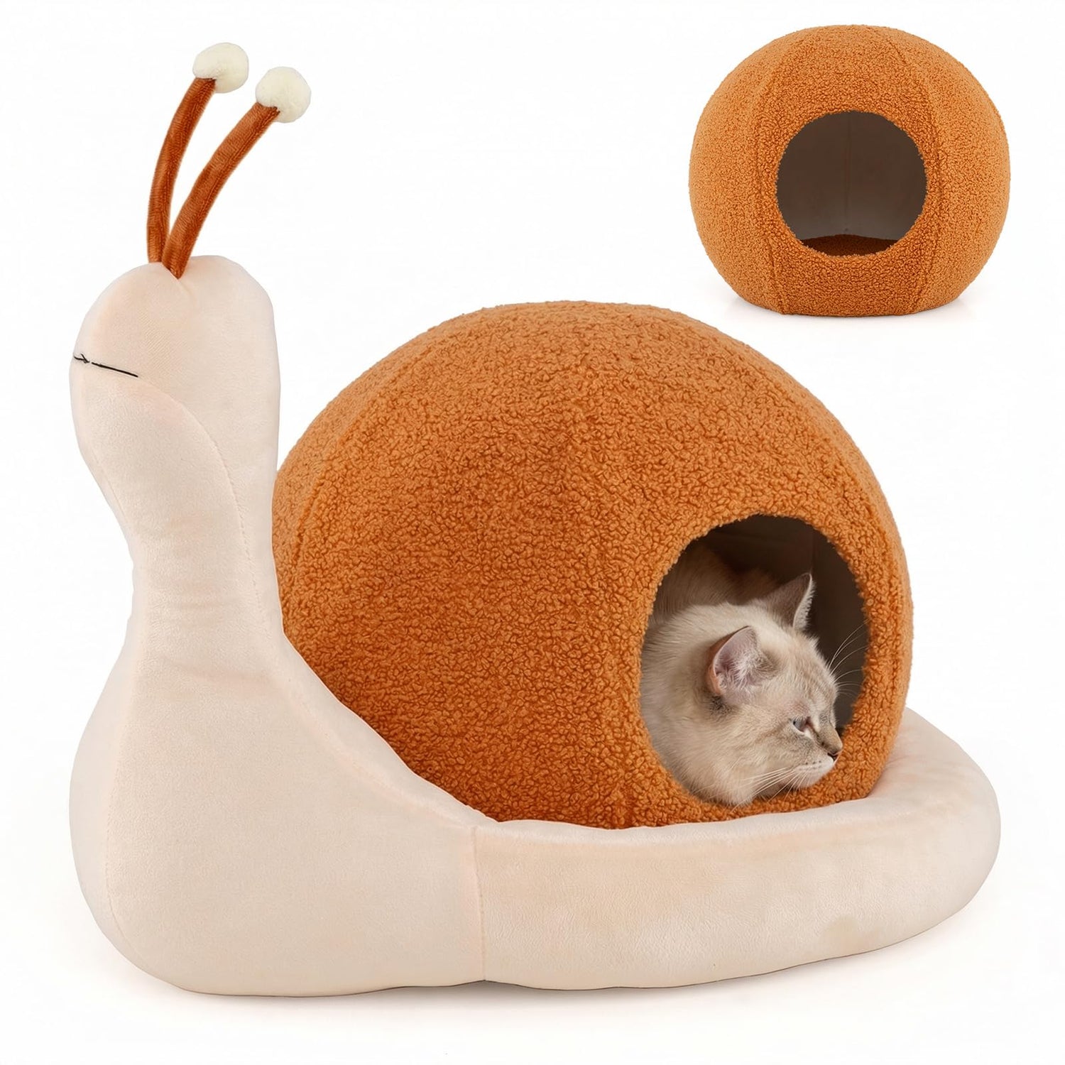 Cat House, 2-in-1 Cats Cave Bed with Removable Washable Cushion