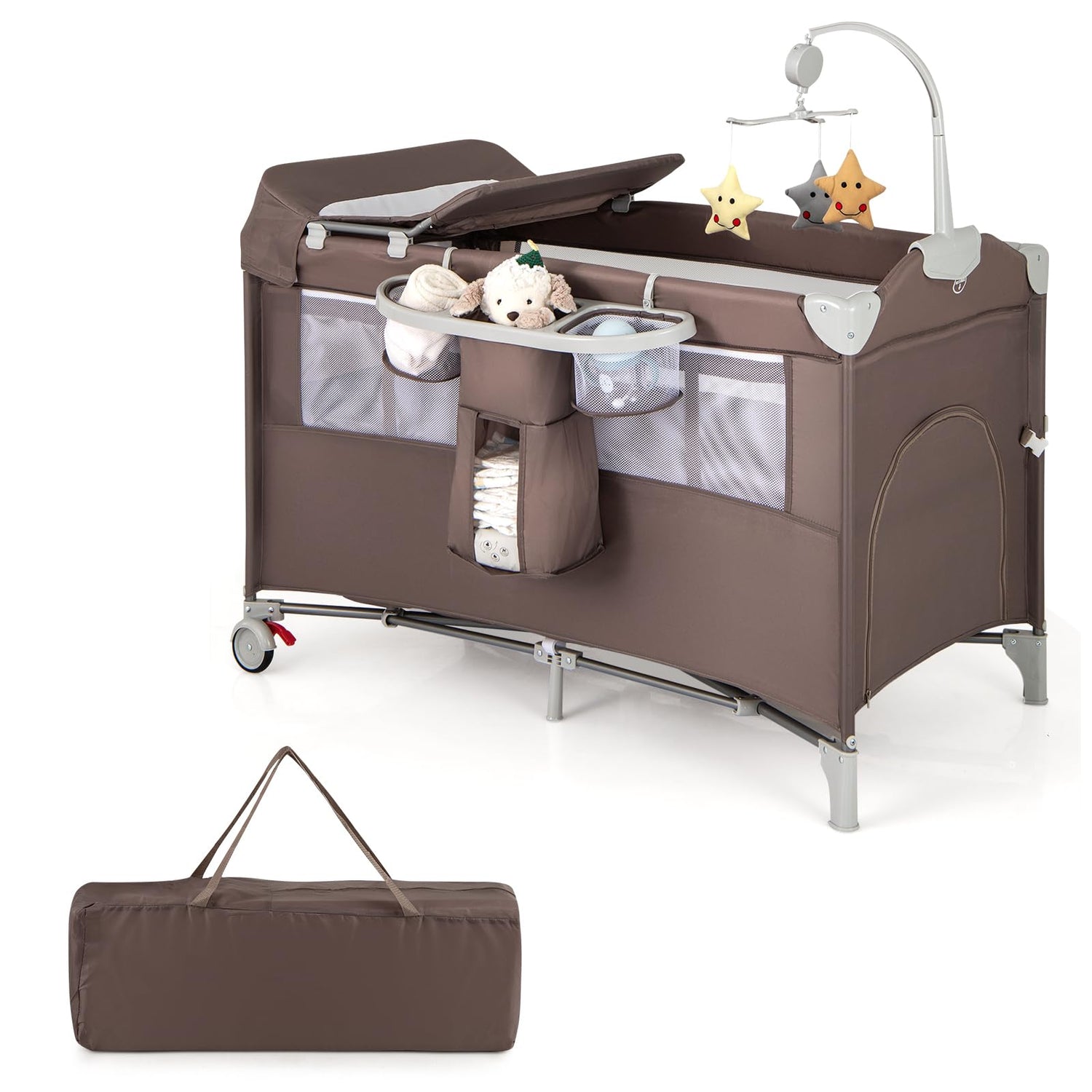 5-In-1 Baby Bassinet Crib Bedside Sleeper Nursery Center