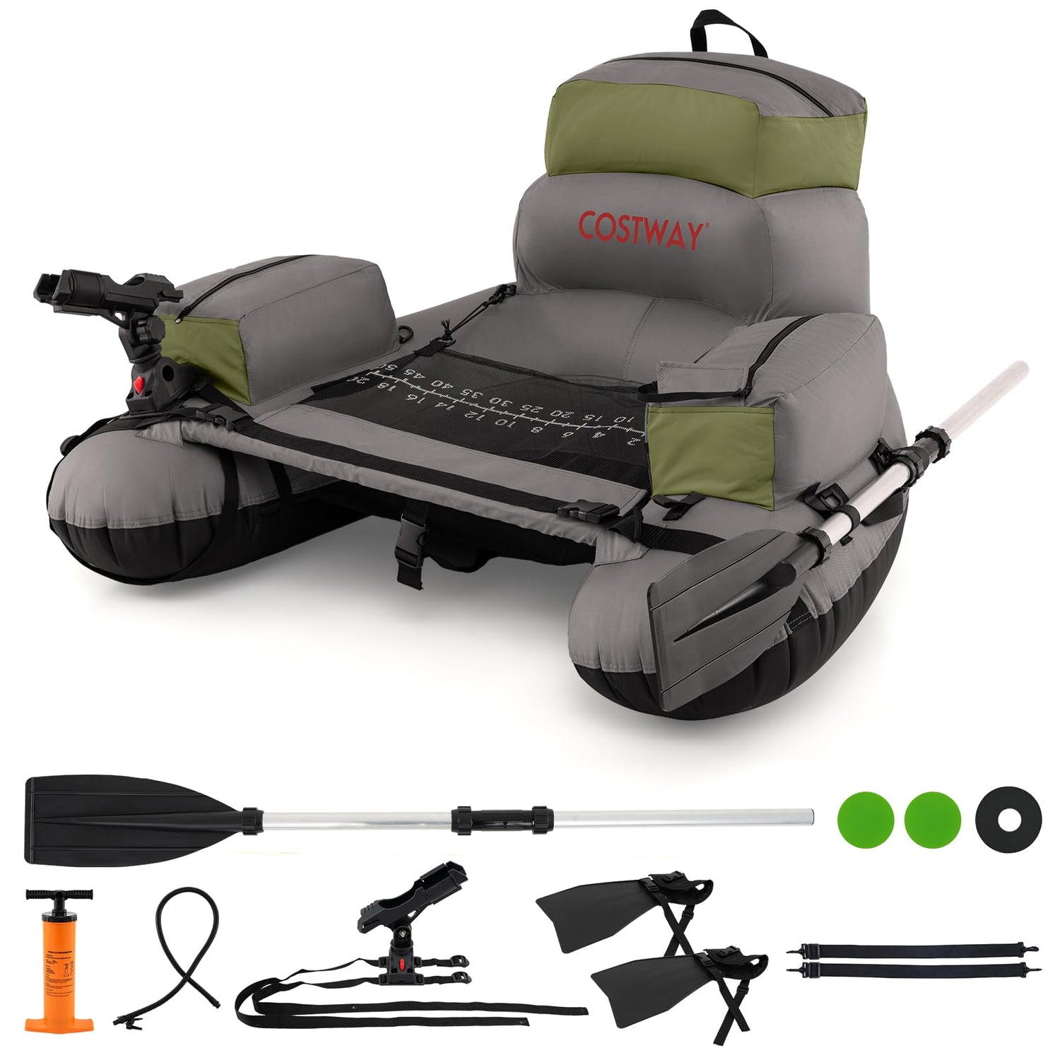 Inflatable Fishing Float Tube Portable Fishing Boat with Shoulder Straps