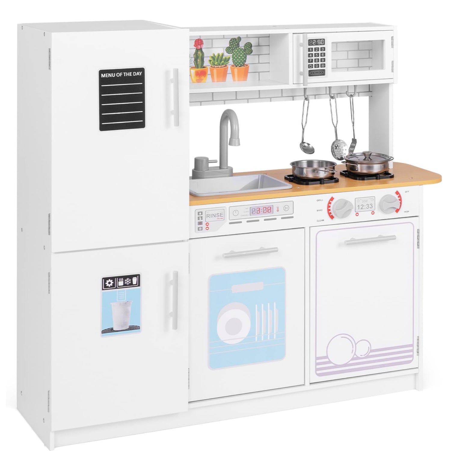 Toddler Pretend Kitchen Toy Set with Stoves and Oven