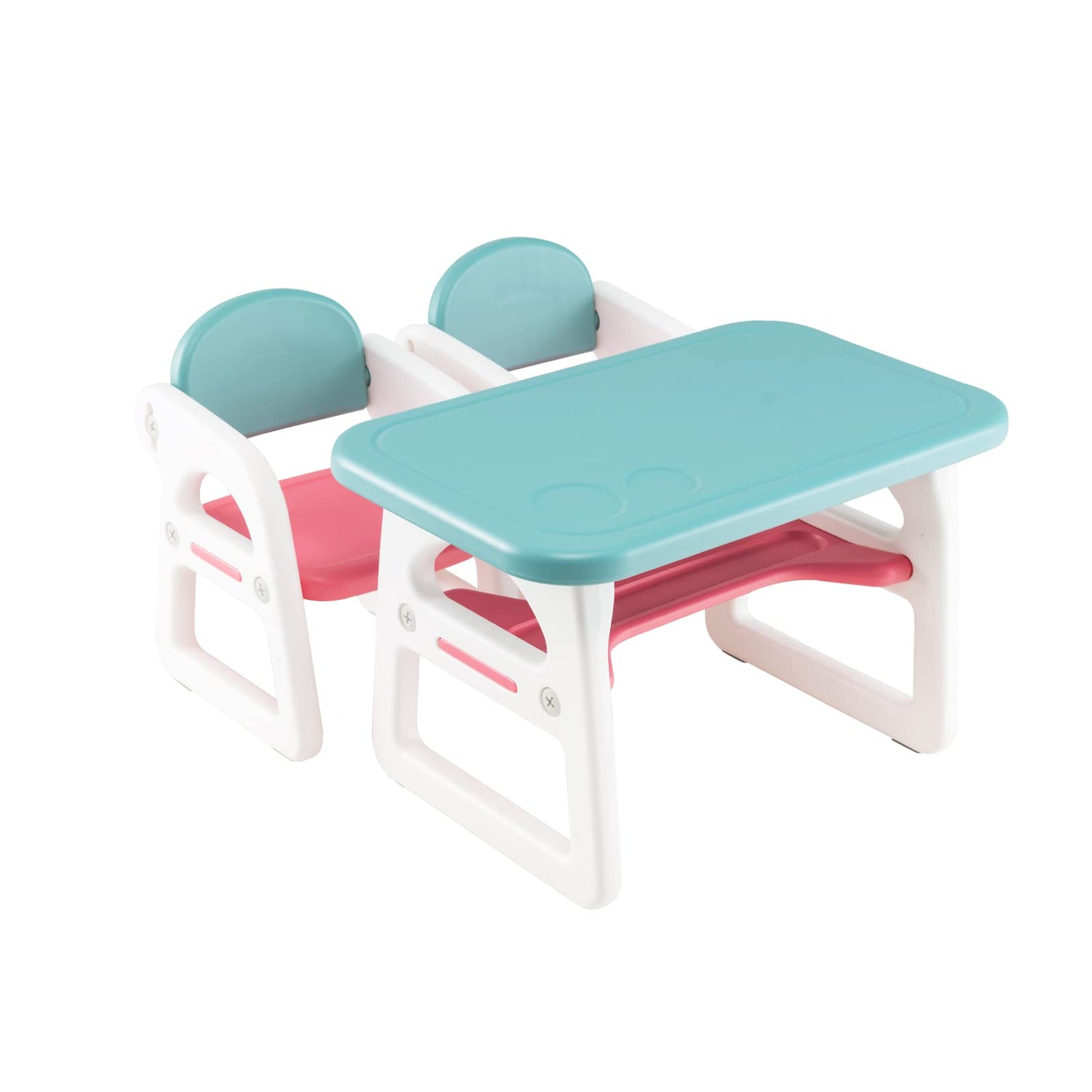 GYMAX Kids Table and Chairs Set