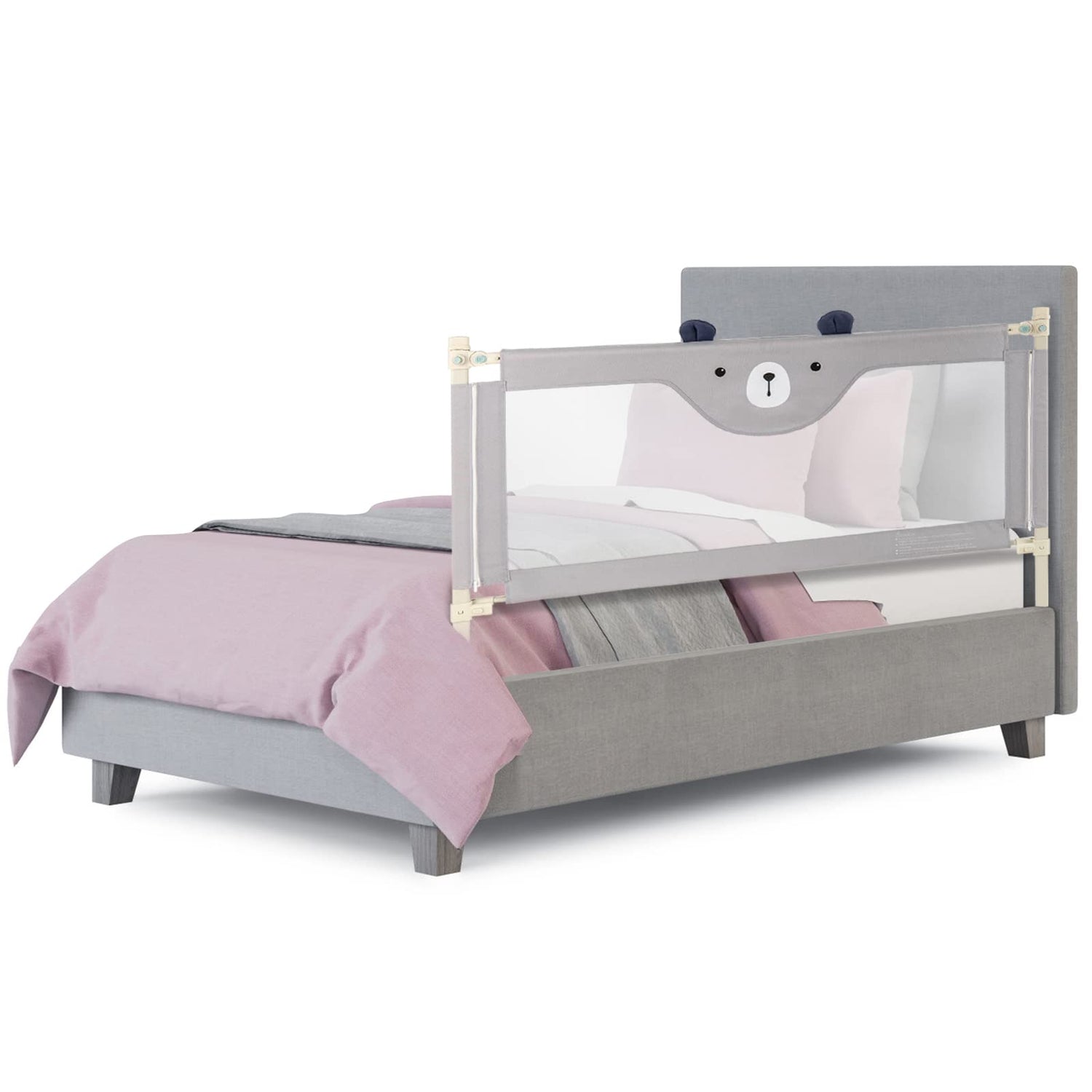 142/175CM Toddler Infant Security Guardrail with Double Lock