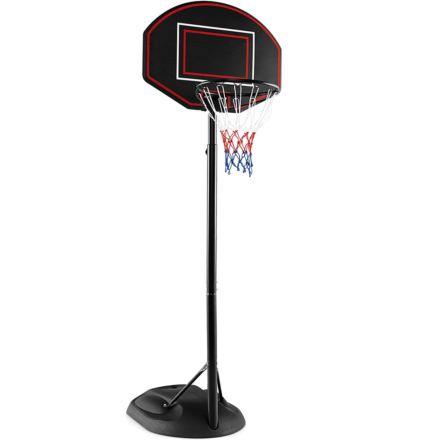 GYMAX Basketball Hoop and Stand with Fillable Base and Built-in Wheels