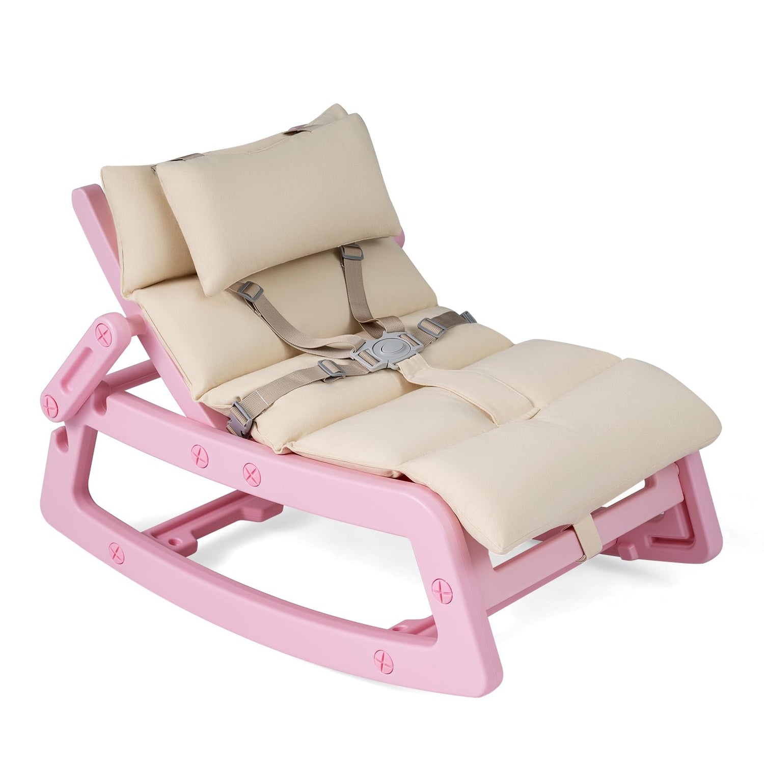 Kids Rocking Chair, Indoor Outdoor Toddlers Rocker with Adjustable Backrest