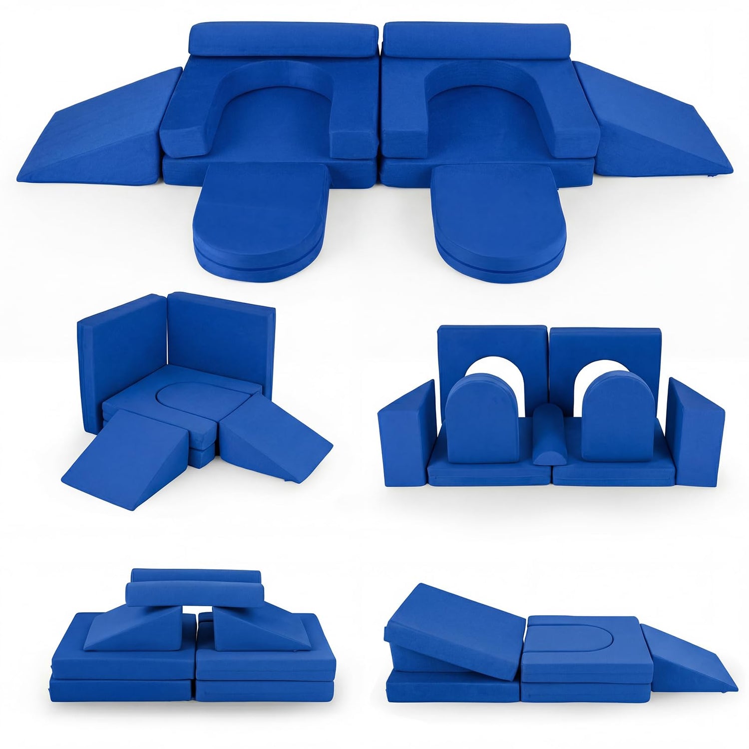 10 PCS Modular Kids Play Sofa, Convertible Sofa Foam Couch
