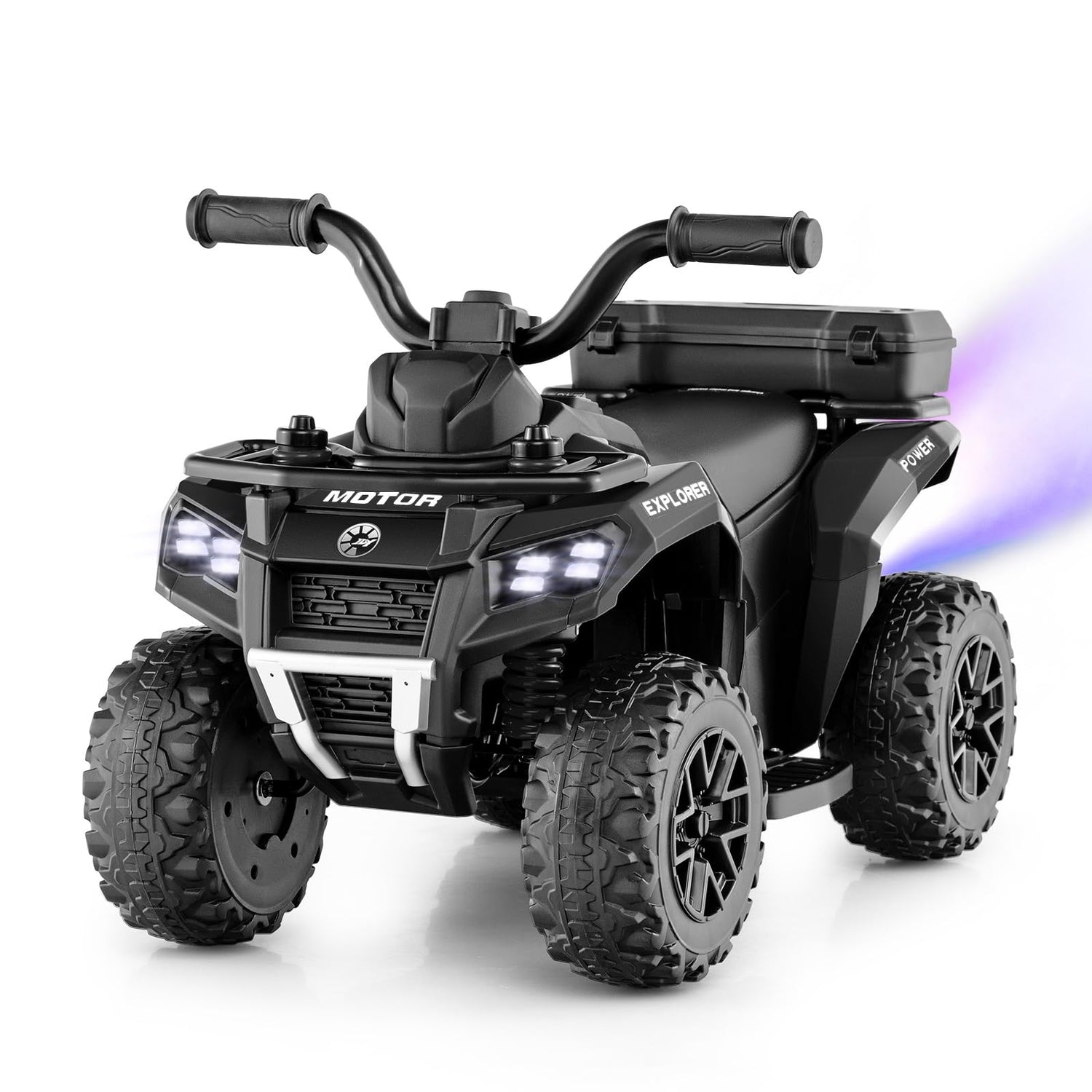 6V Kids Electric Quad Bike with Spray Function and Storage Box