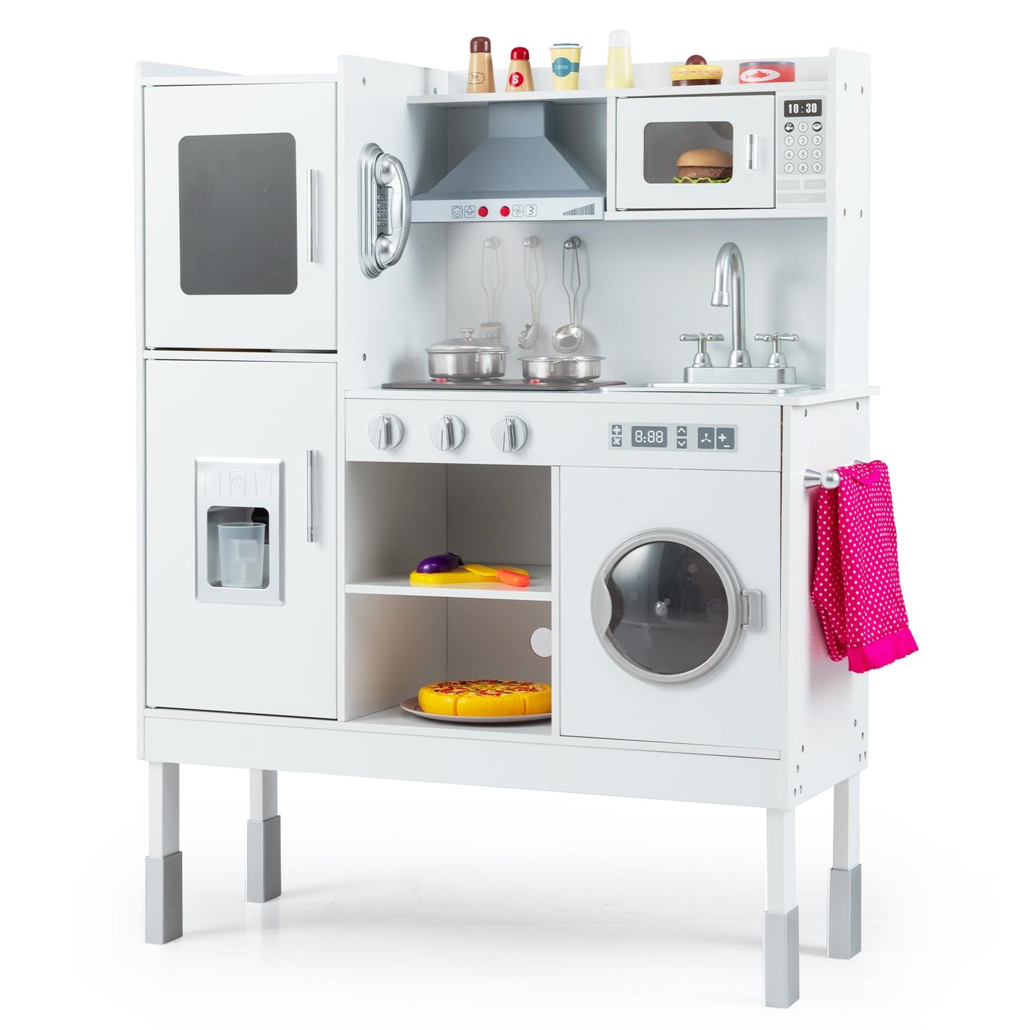 Height Adjustable Pretend Cooking Playset with Light