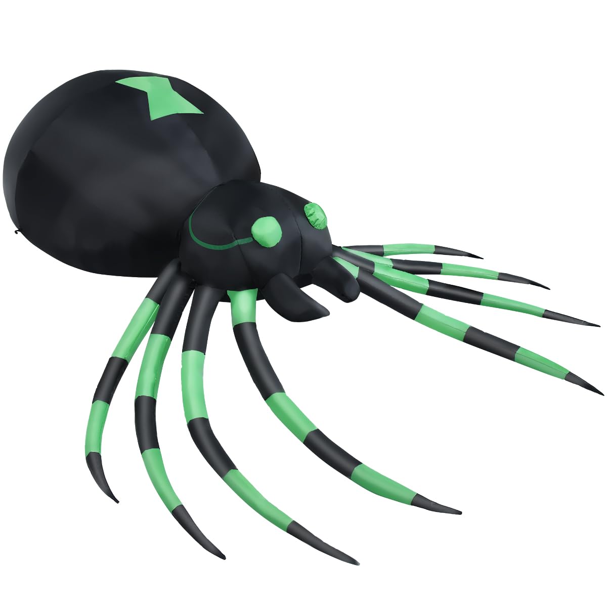 GYMAX 6FT Halloween Inflatable Spider with LED Lights