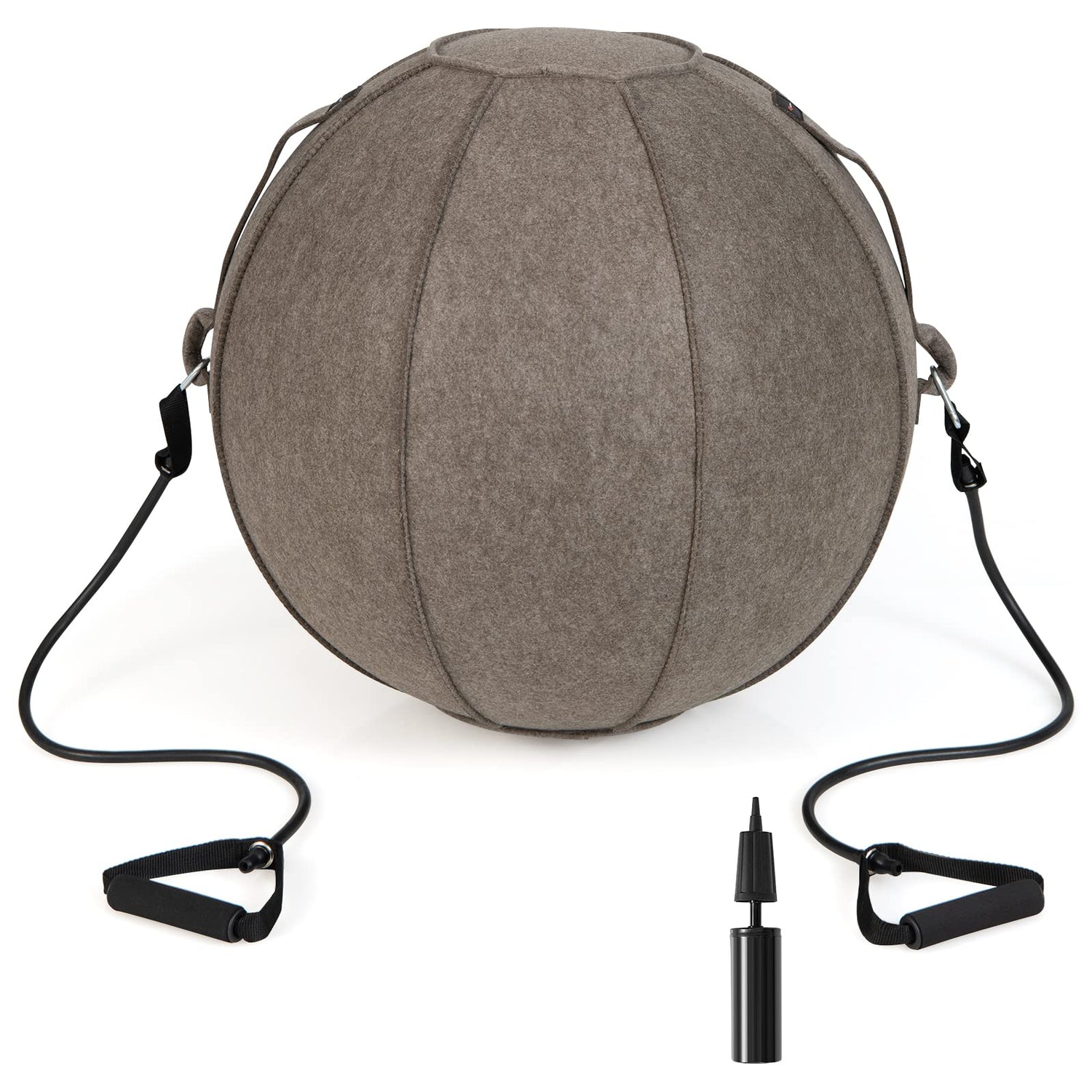 GYMAX 65cm Yoga Sitting Ball with Felt Cover