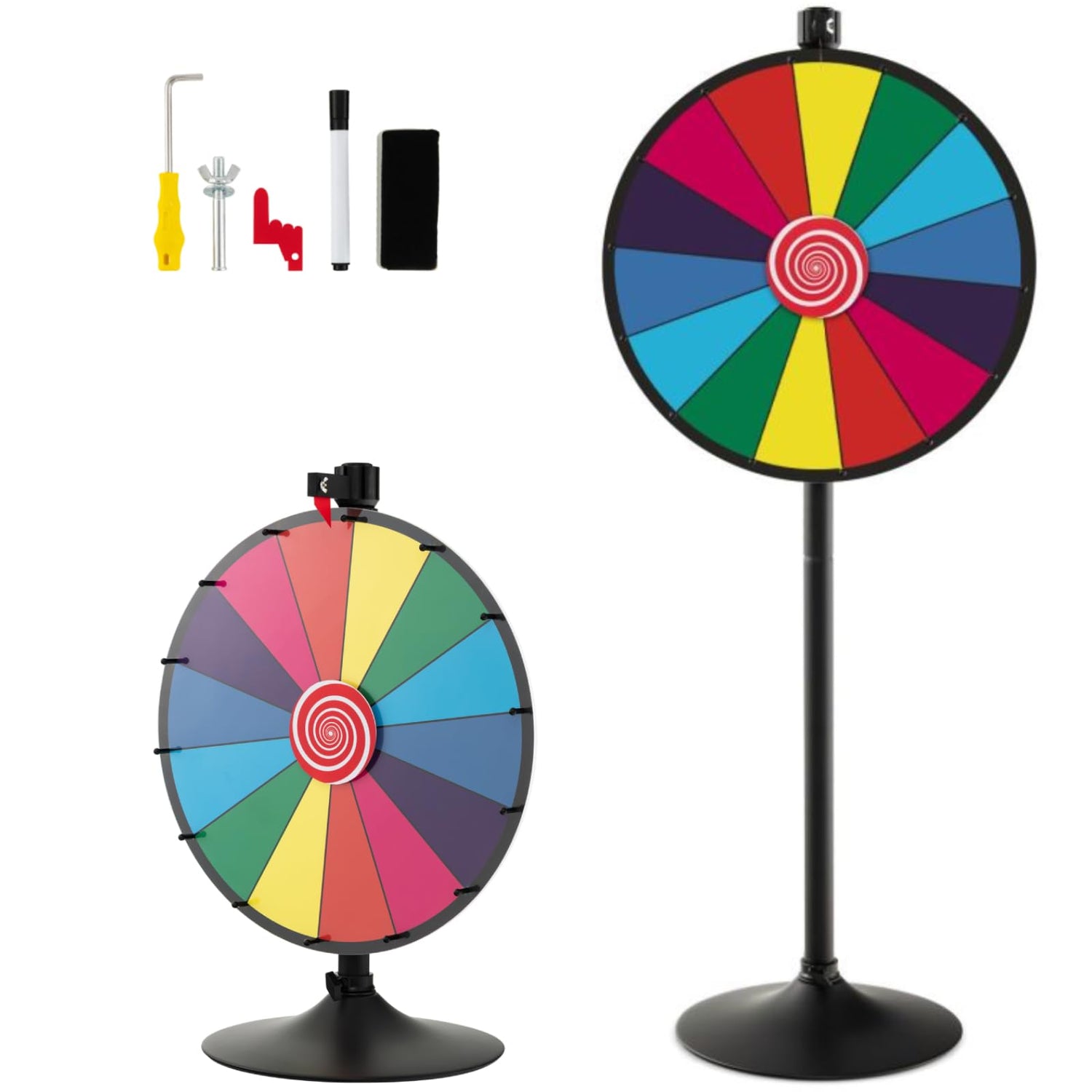 GYMAX 24" Height Adjustable Spinning Wheel Game with 14 Slots