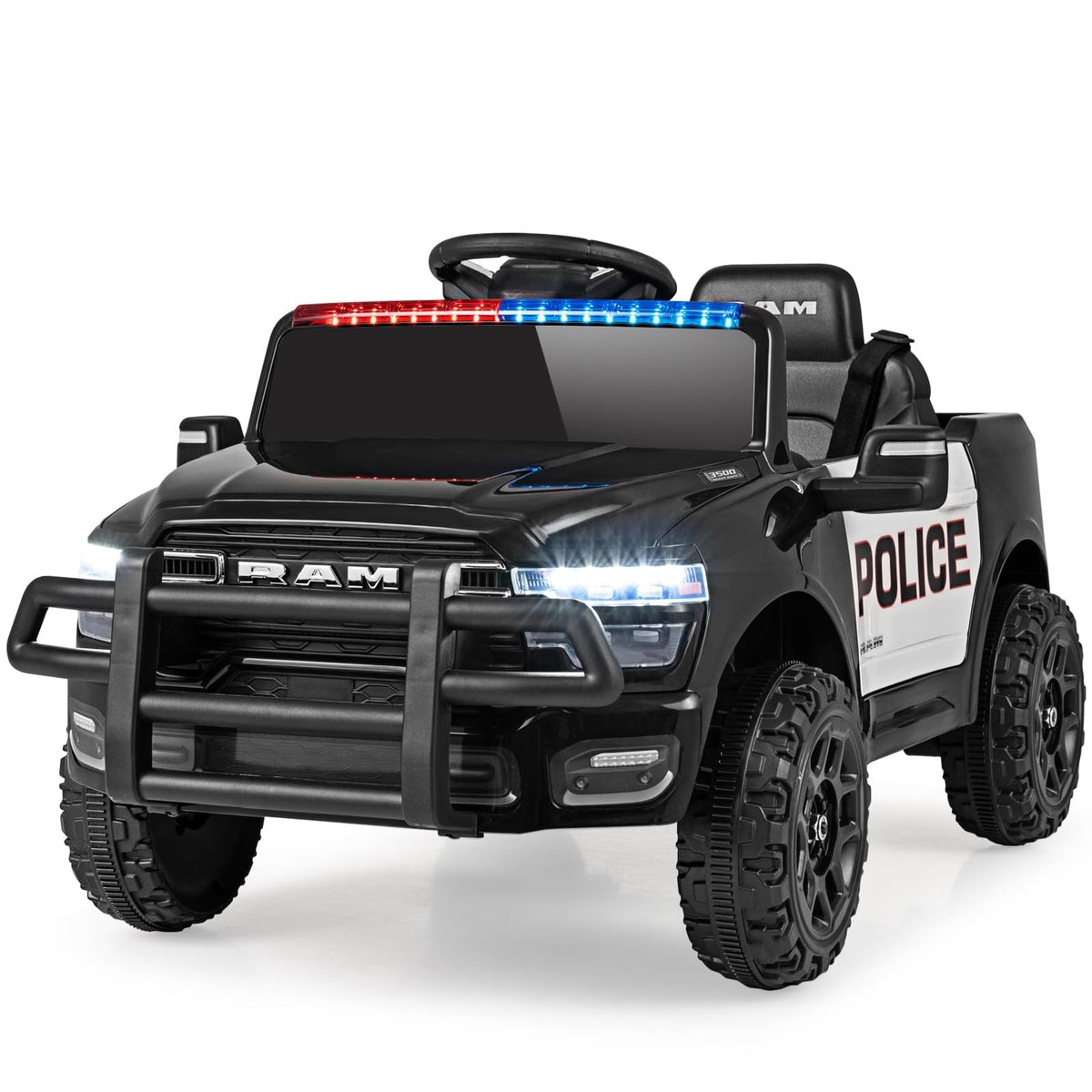 12V Licensed RAM 3500 Electric Vehicle with Remote Control Horn and Wireless Connection
