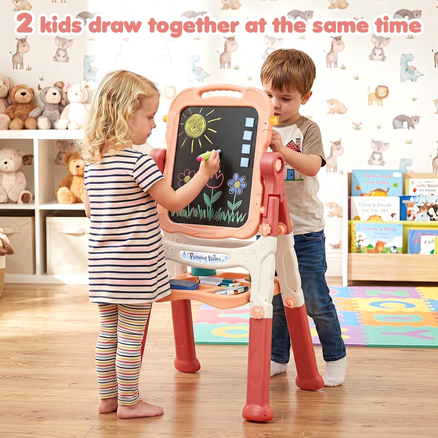 4 in 1 Kids Art Easel Children Double Side Easel