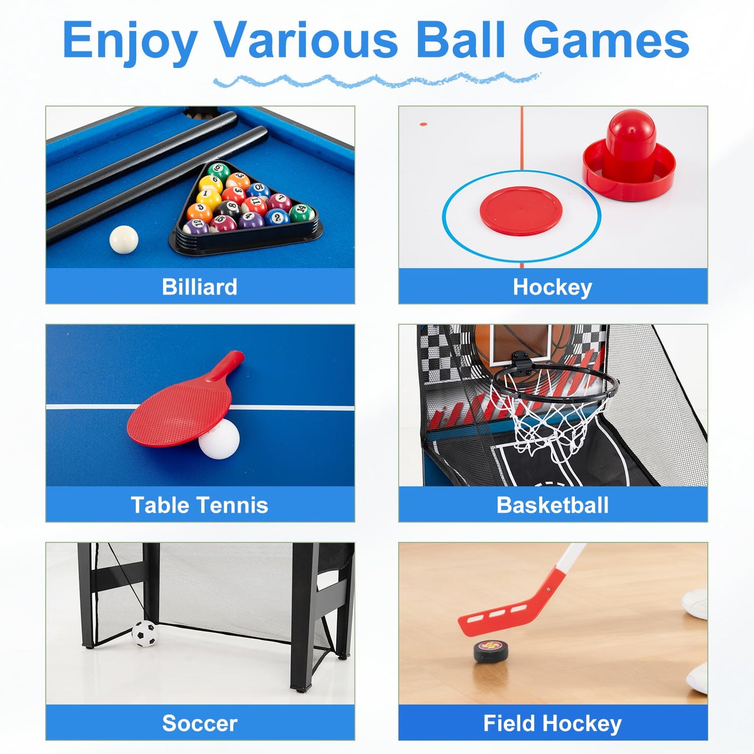 Table Top Games with Air Hockey for Kids, Adults & Family Fun