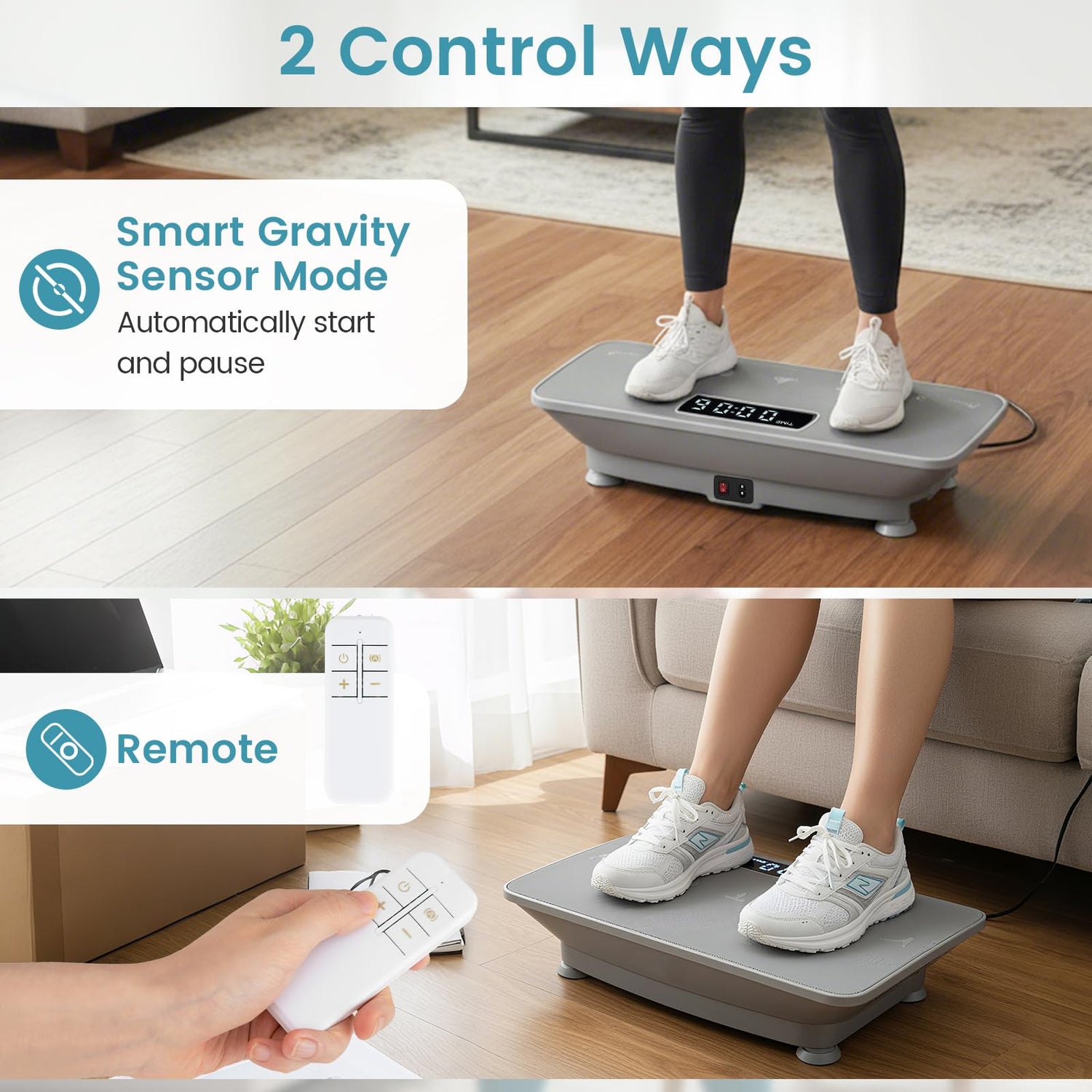 Vibration Plate Exercise Machine | Remote Control, Adjustable Intensities