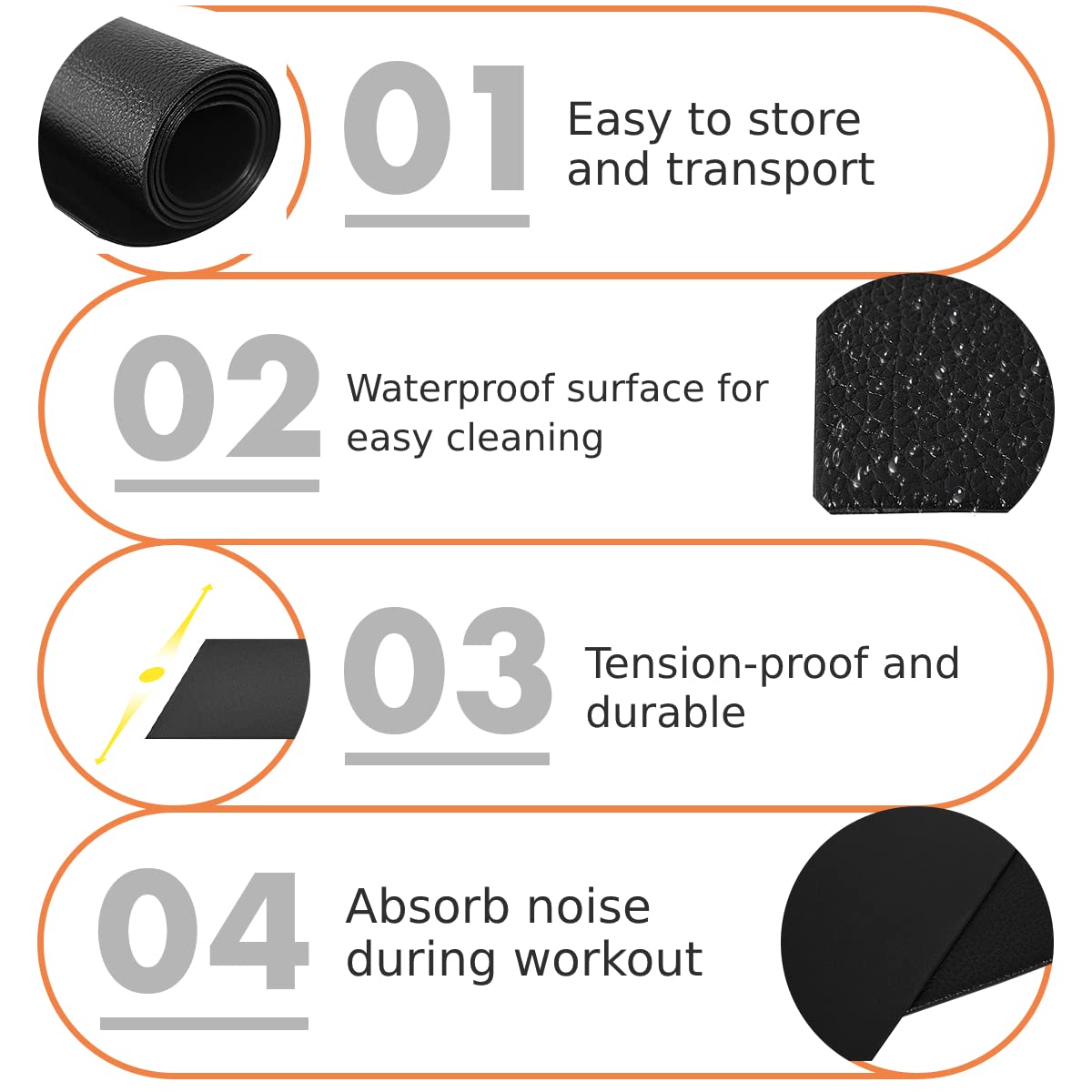 GYMAX Wear-resistant Treadmill Mat