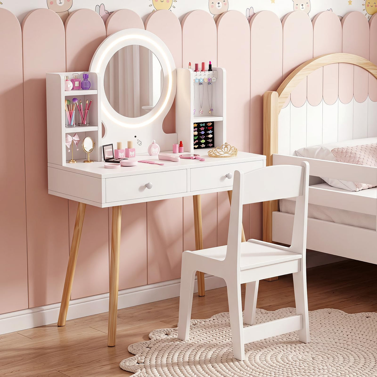 Kids Dressing Table, Girls Vanity Set