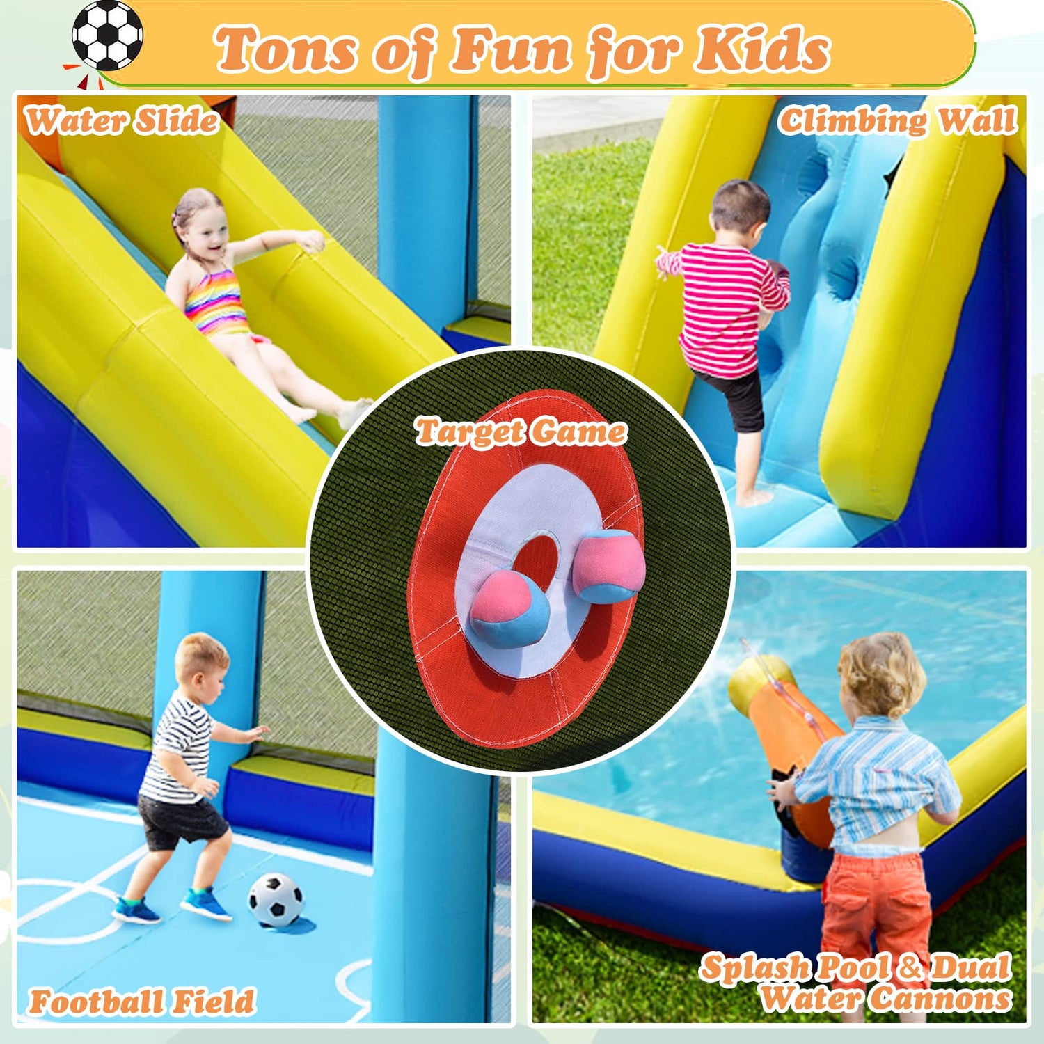 GYMAX Inflatable Water Castle